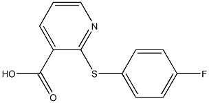 2-[(4-fluorophenyl)sulfanyl]pyridine-3-carboxylic acid Struktur