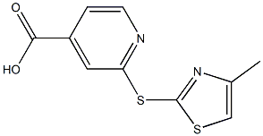 2-[(4-methyl-1,3-thiazol-2-yl)sulfanyl]pyridine-4-carboxylic acid Struktur