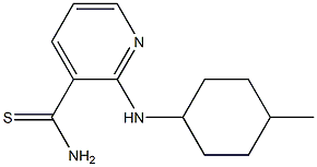 2-[(4-methylcyclohexyl)amino]pyridine-3-carbothioamide Struktur