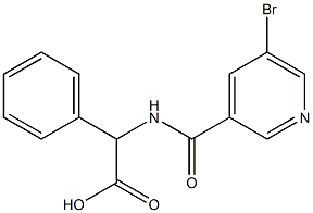 2-[(5-bromopyridin-3-yl)formamido]-2-phenylacetic acid Struktur