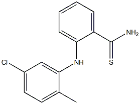 2-[(5-chloro-2-methylphenyl)amino]benzene-1-carbothioamide Struktur