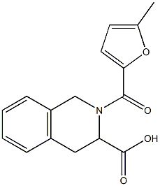 2-[(5-methylfuran-2-yl)carbonyl]-1,2,3,4-tetrahydroisoquinoline-3-carboxylic acid Struktur