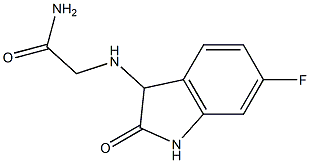 2-[(6-fluoro-2-oxo-2,3-dihydro-1H-indol-3-yl)amino]acetamide Struktur