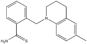 2-[(6-methyl-1,2,3,4-tetrahydroquinolin-1-yl)methyl]benzene-1-carbothioamide Struktur