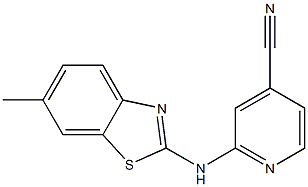 2-[(6-methyl-1,3-benzothiazol-2-yl)amino]isonicotinonitrile Struktur