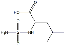 2-[(aminosulfonyl)amino]-4-methylpentanoic acid Struktur