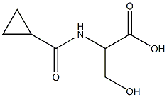 2-[(cyclopropylcarbonyl)amino]-3-hydroxypropanoic acid Struktur