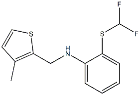 2-[(difluoromethyl)sulfanyl]-N-[(3-methylthiophen-2-yl)methyl]aniline Struktur