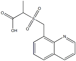 2-[(quinolin-8-ylmethane)sulfonyl]propanoic acid Struktur