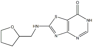 2-[(tetrahydrofuran-2-ylmethyl)amino][1,3]thiazolo[4,5-d]pyrimidin-7(6H)-one Struktur