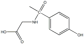 2-[1-(4-hydroxyphenyl)acetamido]acetic acid Struktur