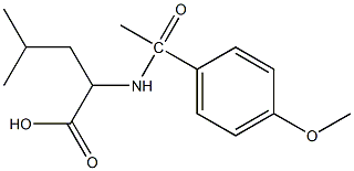 2-[1-(4-methoxyphenyl)acetamido]-4-methylpentanoic acid Struktur