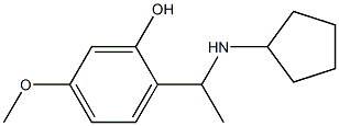 2-[1-(cyclopentylamino)ethyl]-5-methoxyphenol Struktur