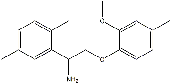 2-[1-amino-2-(2-methoxy-4-methylphenoxy)ethyl]-1,4-dimethylbenzene Struktur