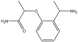 2-[2-(1-aminoethyl)phenoxy]propanamide Struktur