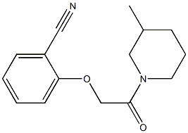 2-[2-(3-methylpiperidin-1-yl)-2-oxoethoxy]benzonitrile Struktur