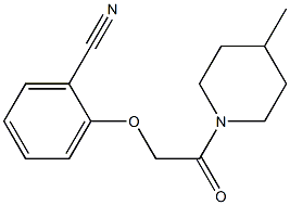 2-[2-(4-methylpiperidin-1-yl)-2-oxoethoxy]benzonitrile Struktur