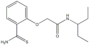 2-[2-(aminocarbonothioyl)phenoxy]-N-(1-ethylpropyl)acetamide Struktur