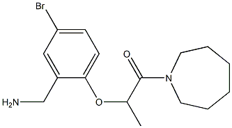 2-[2-(aminomethyl)-4-bromophenoxy]-1-(azepan-1-yl)propan-1-one Struktur