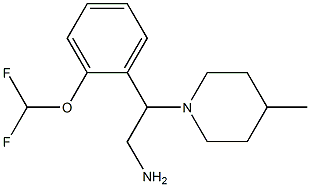 2-[2-(difluoromethoxy)phenyl]-2-(4-methylpiperidin-1-yl)ethan-1-amine Struktur