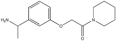 2-[3-(1-aminoethyl)phenoxy]-1-(piperidin-1-yl)ethan-1-one Struktur