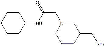 2-[3-(aminomethyl)piperidin-1-yl]-N-cyclohexylacetamide Struktur