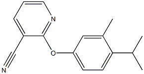 2-[3-methyl-4-(propan-2-yl)phenoxy]pyridine-3-carbonitrile Struktur