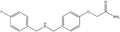 2-[4-({[(4-fluorophenyl)methyl]amino}methyl)phenoxy]acetamide Struktur