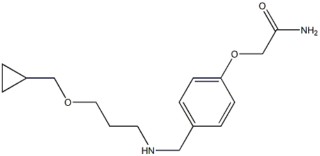 2-[4-({[3-(cyclopropylmethoxy)propyl]amino}methyl)phenoxy]acetamide Struktur