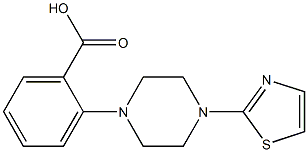 2-[4-(1,3-thiazol-2-yl)piperazin-1-yl]benzoic acid Struktur