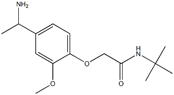 2-[4-(1-aminoethyl)-2-methoxyphenoxy]-N-(tert-butyl)acetamide Struktur