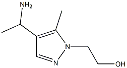 2-[4-(1-aminoethyl)-5-methyl-1H-pyrazol-1-yl]ethan-1-ol Struktur