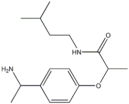 2-[4-(1-aminoethyl)phenoxy]-N-(3-methylbutyl)propanamide Struktur