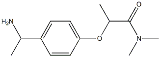 2-[4-(1-aminoethyl)phenoxy]-N,N-dimethylpropanamide Struktur