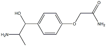 2-[4-(2-amino-1-hydroxypropyl)phenoxy]acetamide Struktur