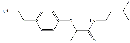 2-[4-(2-aminoethyl)phenoxy]-N-(3-methylbutyl)propanamide Struktur