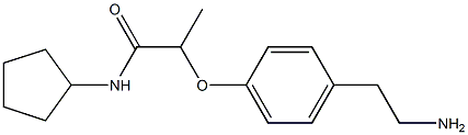 2-[4-(2-aminoethyl)phenoxy]-N-cyclopentylpropanamide Struktur