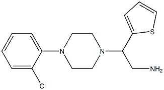 2-[4-(2-chlorophenyl)piperazin-1-yl]-2-(thiophen-2-yl)ethan-1-amine Struktur