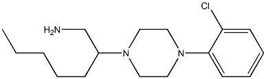 2-[4-(2-chlorophenyl)piperazin-1-yl]heptan-1-amine Struktur