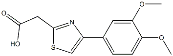 2-[4-(3,4-dimethoxyphenyl)-1,3-thiazol-2-yl]acetic acid Struktur