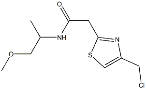 2-[4-(chloromethyl)-1,3-thiazol-2-yl]-N-(2-methoxy-1-methylethyl)acetamide Struktur