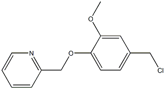 2-[4-(chloromethyl)-2-methoxyphenoxymethyl]pyridine Struktur