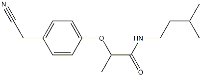 2-[4-(cyanomethyl)phenoxy]-N-(3-methylbutyl)propanamide Struktur