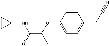 2-[4-(cyanomethyl)phenoxy]-N-cyclopropylpropanamide Struktur