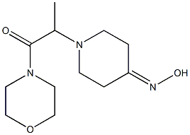 2-[4-(hydroxyimino)piperidin-1-yl]-1-(morpholin-4-yl)propan-1-one Struktur