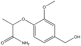 2-[4-(hydroxymethyl)-2-methoxyphenoxy]propanamide Struktur