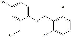 2-[4-bromo-2-(chloromethyl)phenoxymethyl]-1,3-dichlorobenzene Struktur