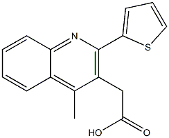 2-[4-methyl-2-(thiophen-2-yl)quinolin-3-yl]acetic acid Struktur