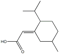 2-[5-methyl-2-(propan-2-yl)cyclohexylidene]acetic acid Struktur