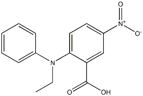 2-[ethyl(phenyl)amino]-5-nitrobenzoic acid Struktur